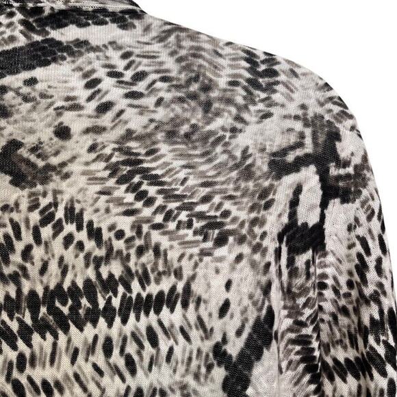 Chicos Womens Linen Cotton Blend Open Cardigan Sweater Snakeskin Knit sz 2 L - Picture 13 of 16